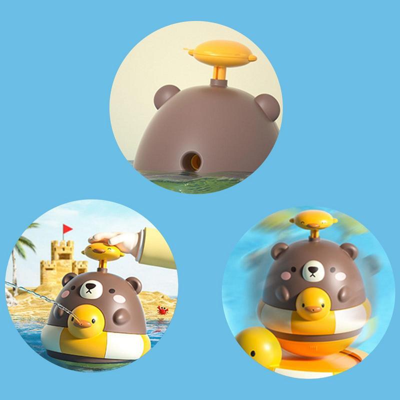 Baby Bath Toys Press Spray Water Floating Rotation Duck Sprinkler Shower Game For Children Kid Gifts Swimming Bathroom