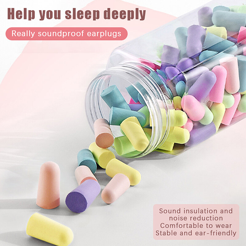 Tapones para los oídos Antinoise, protectores para los oídos de espuma para dormir, antiruido, reducción de ruido, 10 unids/lote por caja