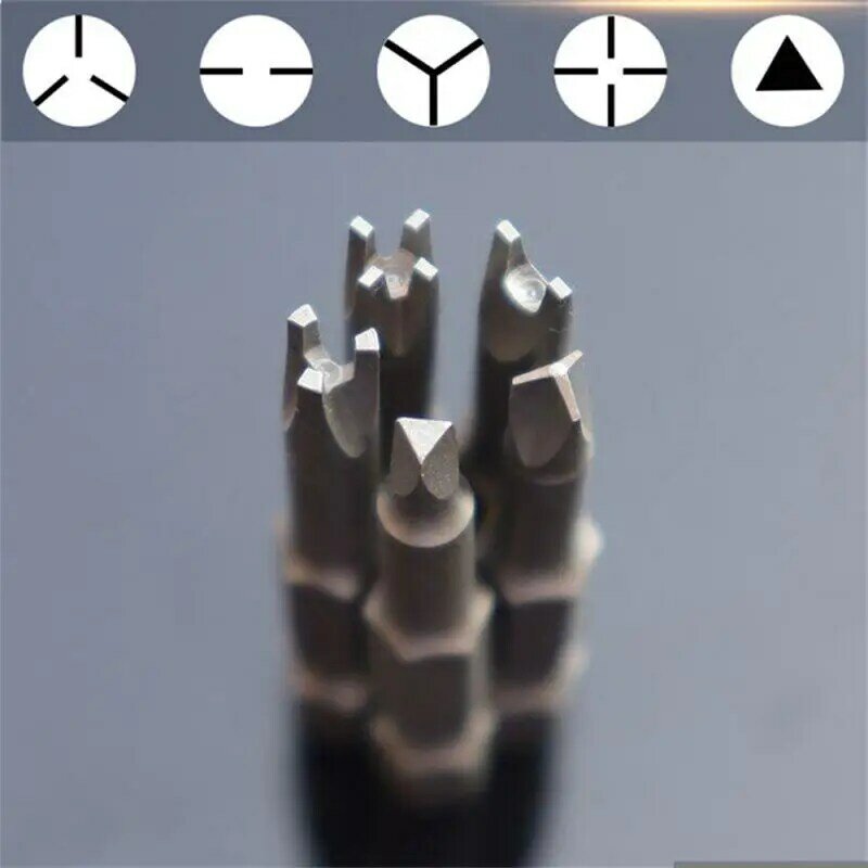 5Pcs Special-shaped Screwdriver Set 50mm U-shaped Y-Type Triangle Inner Cross Three Points Screwdriver Bit Hand Tool Accessories
