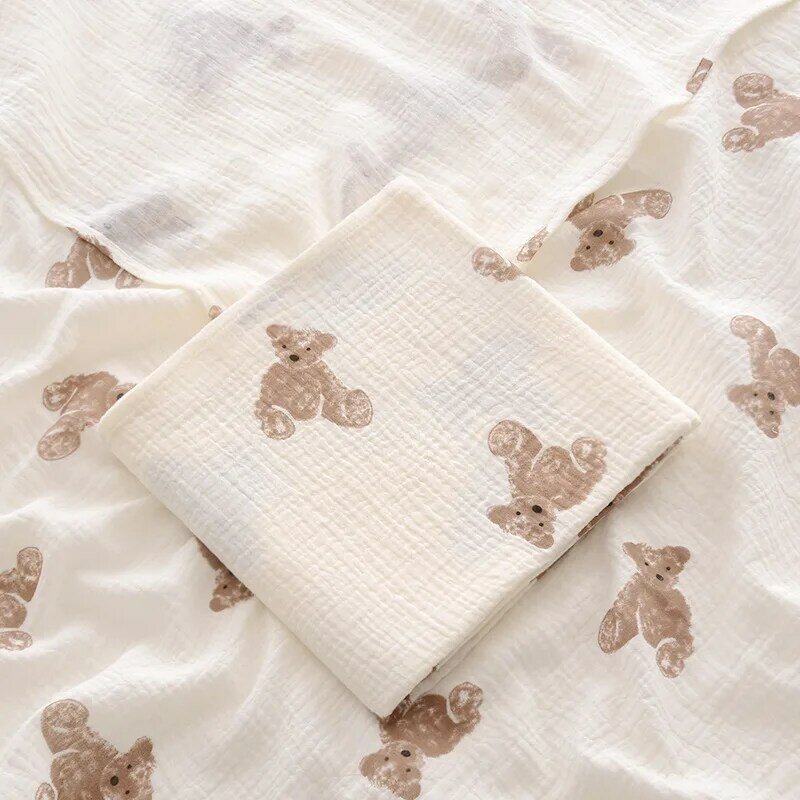 Ins Baby Blanket Muslin Swaddle 2 Layer Cotton Receive Blankets for Newborn Bath Towel Summer Bedding Baby Items Mother Kids