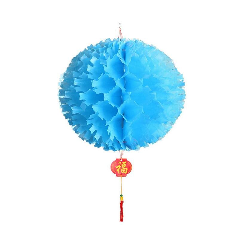 โคมไฟกระดาษสีสันสดใสตกแต่งสำหรับเทศกาลฤดูใบไม้ผลิสำหรับ2024ตรุษจีนตกแต่งแบบแขวนกันน้ำ K2d8โคมไฟเทศกาล