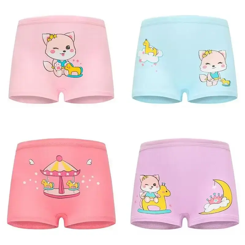 10PC Baby Girls Panties Cotton Soft Cartoon Child Underwear for Girls Kids Boxer Panties Breathable Teen Children's Briefs