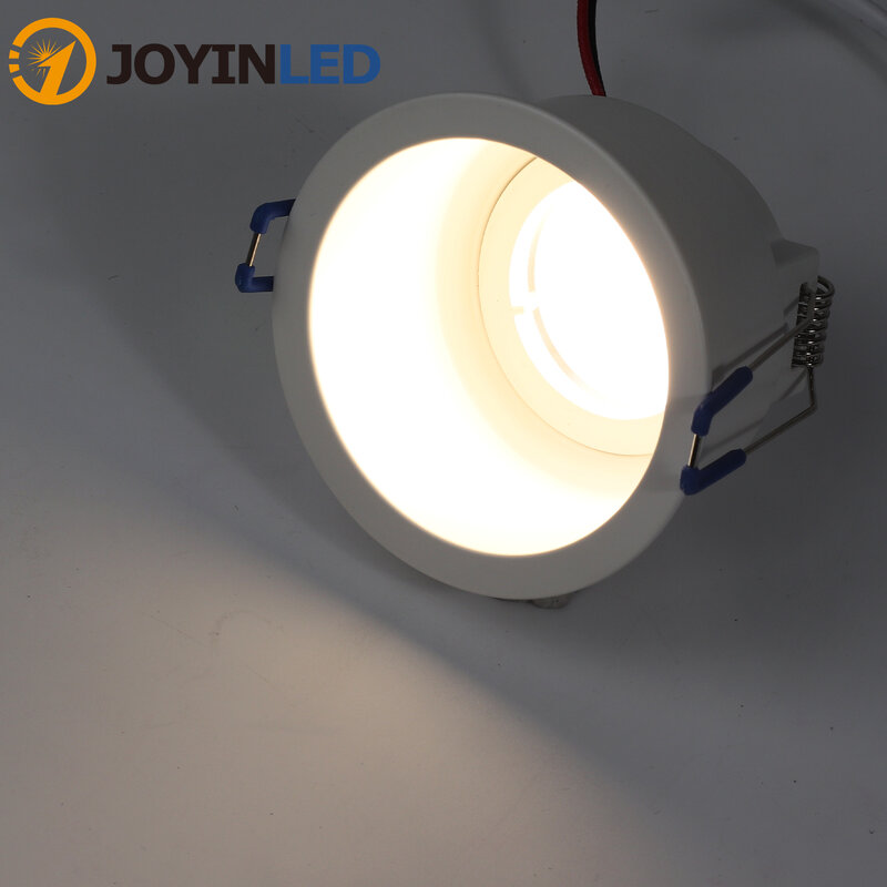 Redonda recessed led teto downlight gu10/mr16 base de soquete da lâmpada halogênio suporte de luz copo alumínio led downlight
