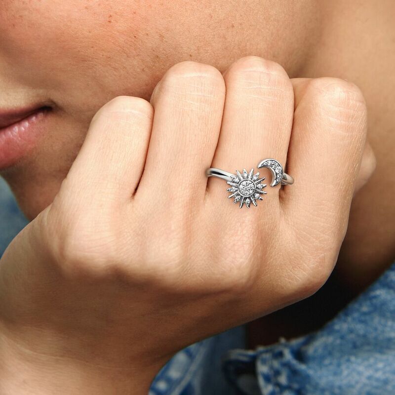 2024 nowy pierścionek z biżuterią Pandora 925 Sterling Silver nadaje się do oryginalne Logo DIY Charm srebrna moda ekskluzywny pierścień prezent