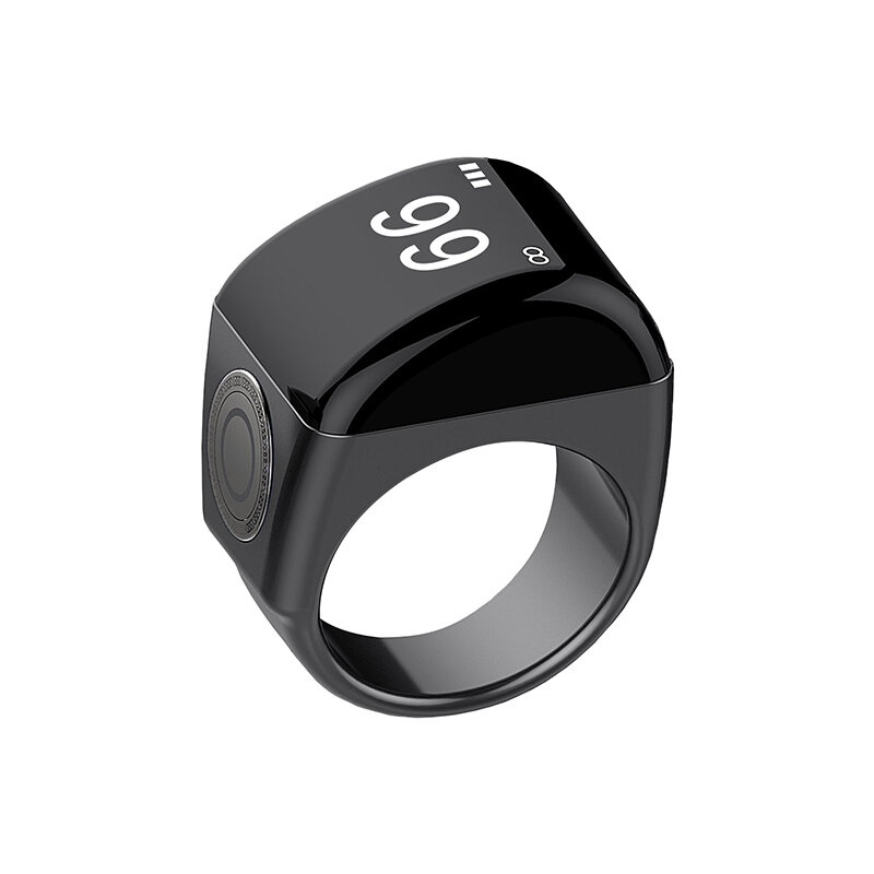 Equantu Zikr cincin penghitung plastik Muslim, cincin pintar QB702 dengan rumbih Online, fungsi jam Alarm matahari terbit