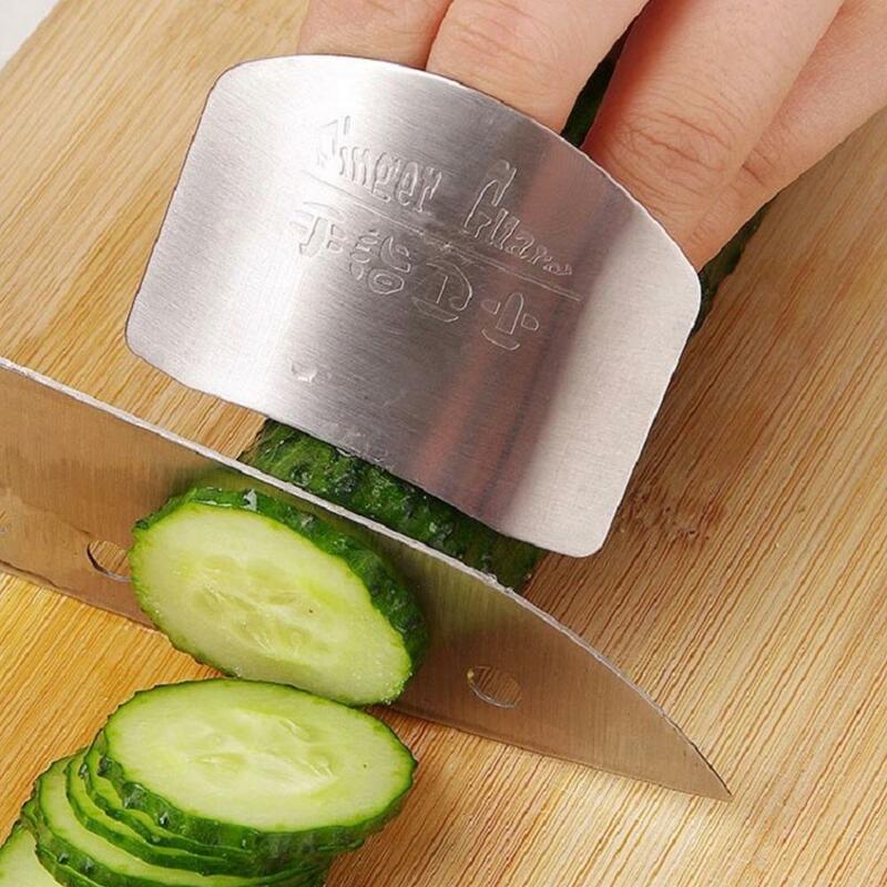 Ochraniacz na palce ze stali nierdzewnej osłona na palce gadżety bezpieczne dla rąk i warzyw akcesoria kuchenne nóż kuchenny Prot K0t5