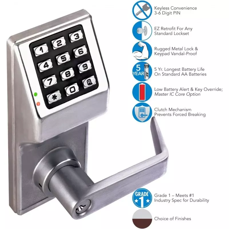 Kunci Alarm-DL270026D trilogi oleh T2 berdiri sendiri kunci digital DL2700/26D
