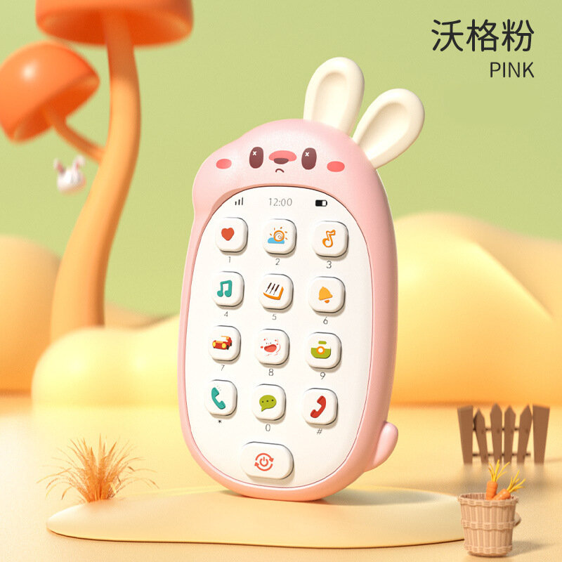 어린이 시뮬레이션 휴대폰 장난감 퍼즐 조기 학습 아기, 음악 조명 전화 장난감, 0-3 세 아기 g아 질 수 있음