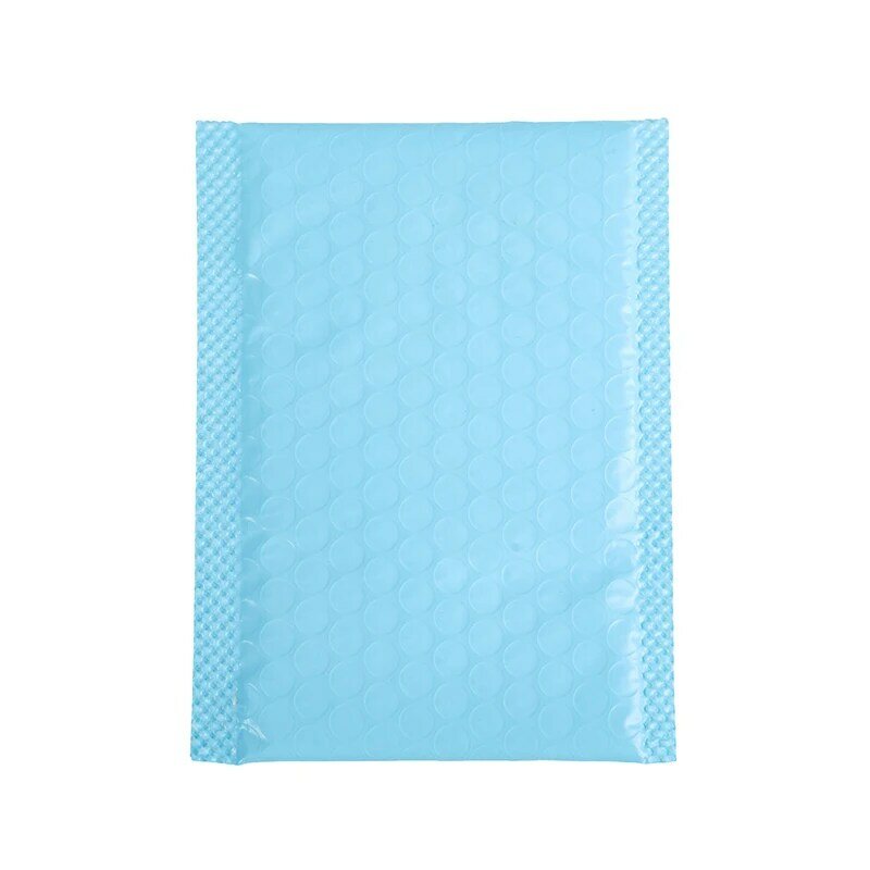 Enveloppes d'expédition rembourrées auto-scellantes pour petites entreprises, sac à bulles bleu clair, 10 pièces