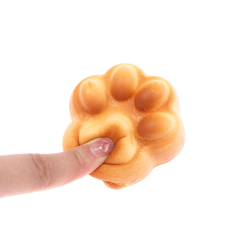 Slow Rebound Pinch Music Decompression Vent Toy Squishy Slow Rising Color caramello Cat Claw Bread