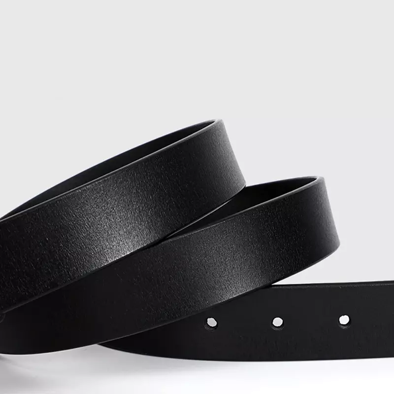 2024 New Belt for Women Round Square Buckle Pin Buckle Jeans Black Belt Chic Luxury Brand Designer Leather Belt Female