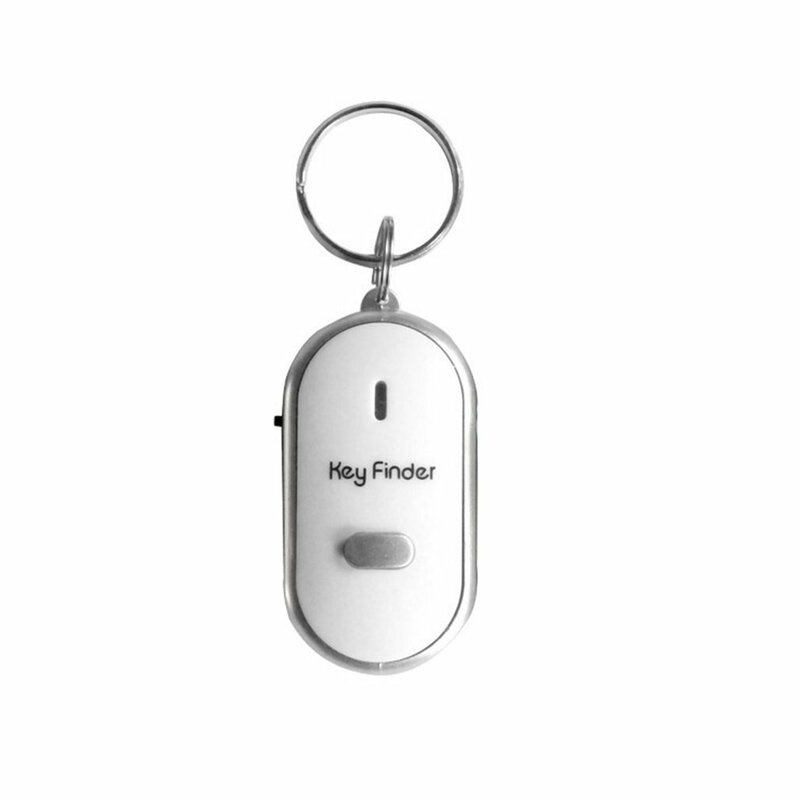LED Whistle Key Finder com chaveiro, piscando som alarme de controle, Anti-Lost Keyfinder, localizador Tracker, novo