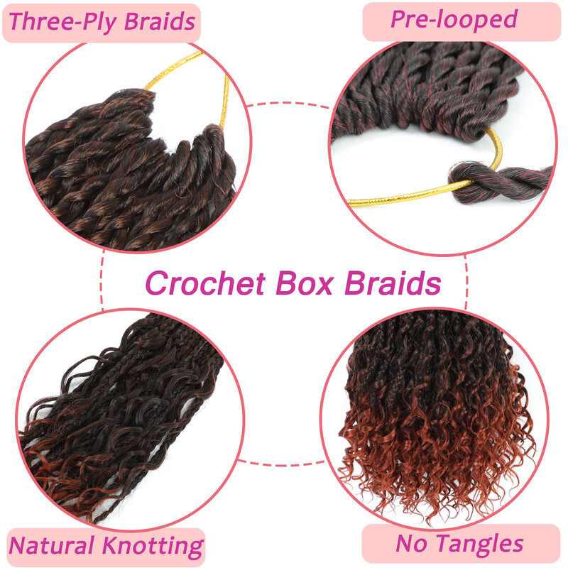 Crochet Box Braids Boho Box Braids Crochet Braids Hair Synthetic Braiding Hair Goddess Box Braids Crochet Hair