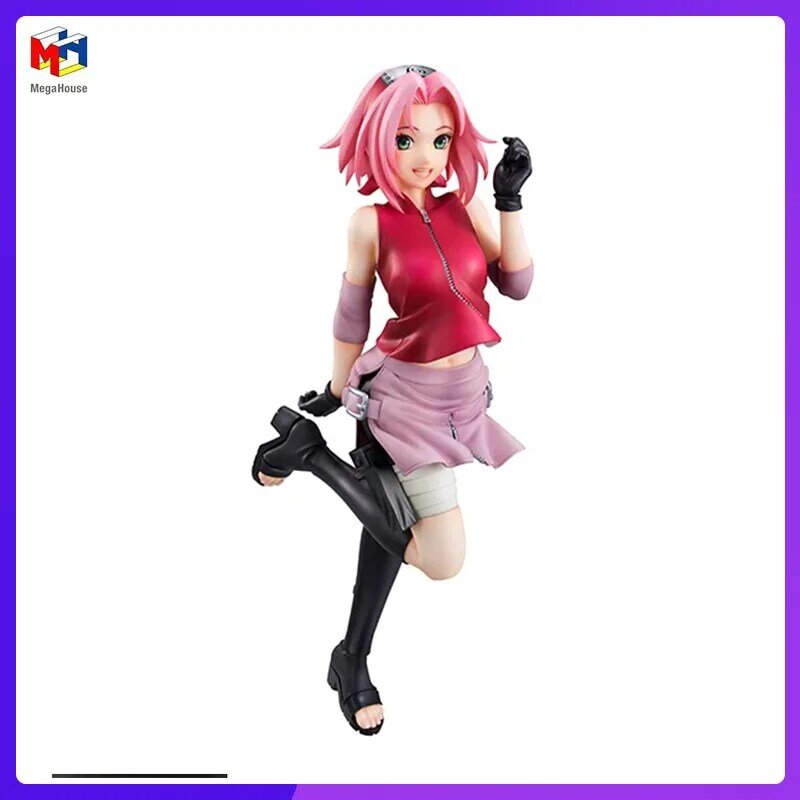 Megahouse Gals Naruto Shippuden Anime Model Toy, Action Figure, Boneca de Coleção, PVC, Haruno, Sakura, Novo, Original, Em estoque