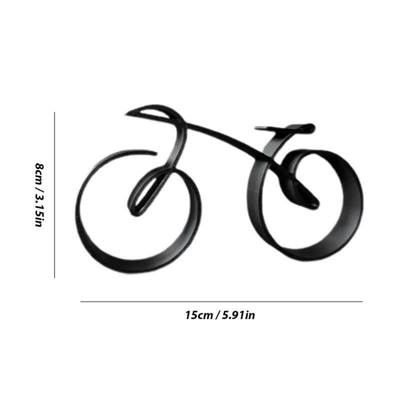 Patung sepeda, ornamen sepeda gaya bingkai kawat logam seni siluet sepeda kerajinan kawat dibingkai gaya