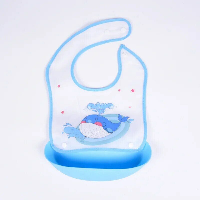 Newborn Best Gifts Baby Feeding Tableware Silicone Waterproof Bibs  Feeding Toddler Fashionable Aprons Baby Bibs