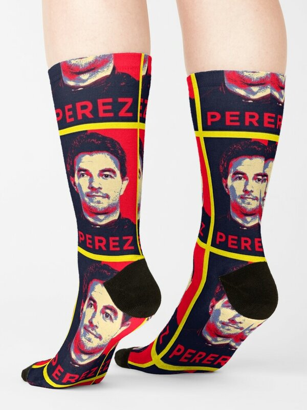 Sergio Perez Checo งานศิลปะถุงเท้าของขวัญวันวาเลนไทน์สำหรับแฟนน่ารักถุงเท้าผู้ชายฤดูหนาวถุงเท้า