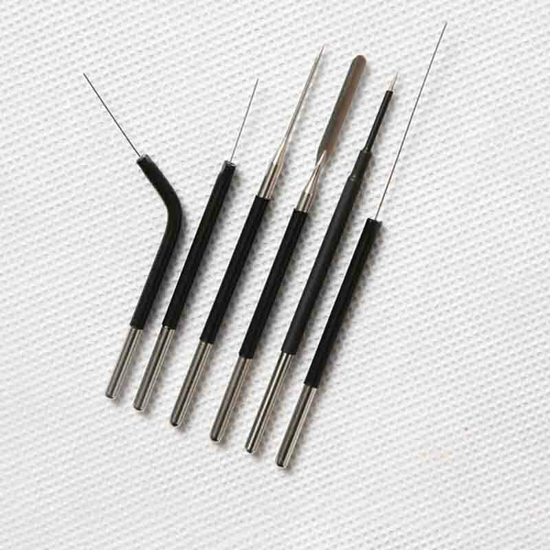 Tête d'outil ionique électro-aimant, Type d'aiguille filament, couteau plat, électrode aiguille de tungstène ne colle pas