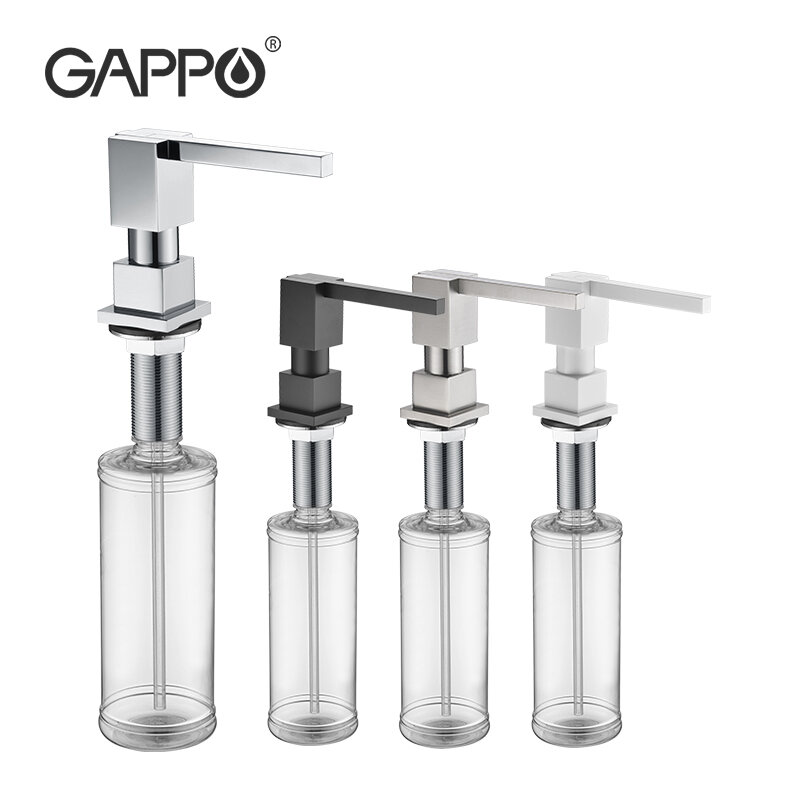 GAPPO Liquid Soap Dispenser ห้องครัวทองเหลือง Soap Dispensers รอบ Built In Counter Top Dispenser