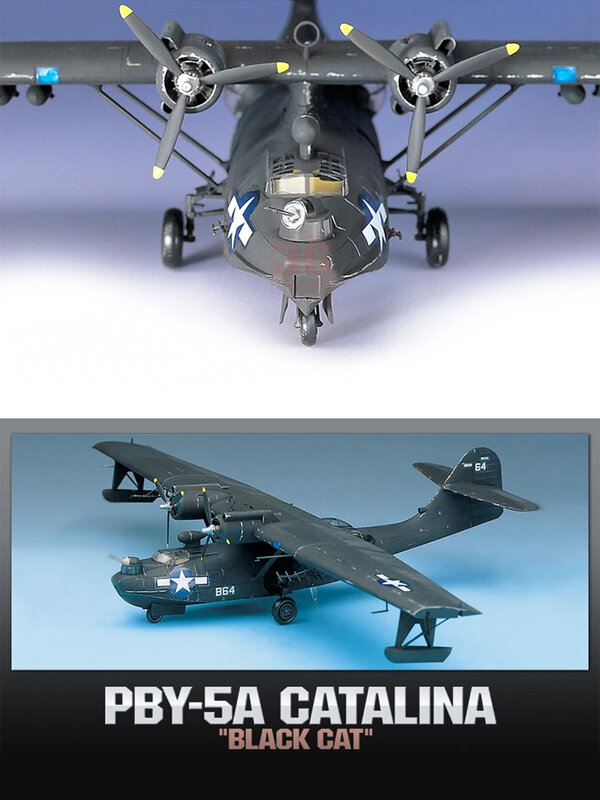 Akademia samolot do samodzielnego montażu 12487 PBY-5A Catalina przeciw łodzi podwodnej samolot rozpoznawczy 1/72