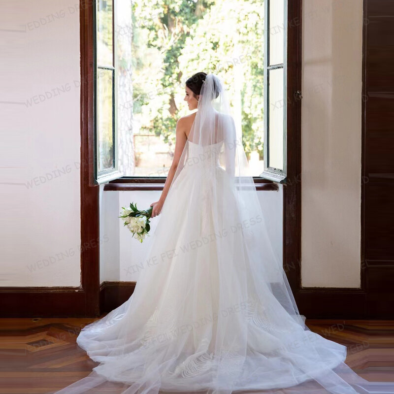 Женское свадебное платье It's yiiya, белое кружевное платье-трапеция без рукавов с аппликацией в виде сердечек на лето 2024