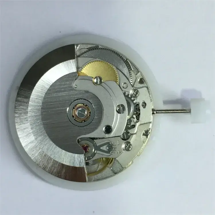 Movimiento automático de reloj, accesorios de reloj importados de China, movimiento mecánico, doble Calendario, plateado, 2834