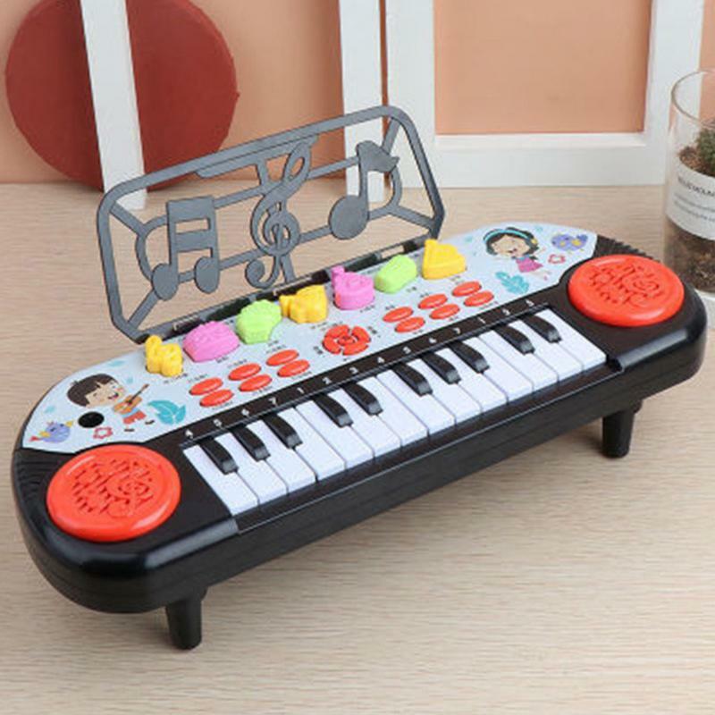 Keyboard Piano elektronik anak, alat pendidikan portabel instrumen musik hadiah Natal untuk anak pemula