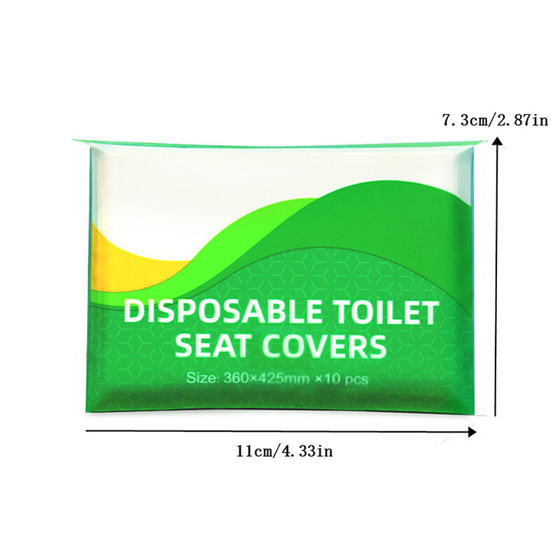 10pcs Disposable Toilet Seat Cover Wood Pulp Paper Toilets Mat Portable Travel Hotel Safety Toilet Pads Bathroom Accessiories