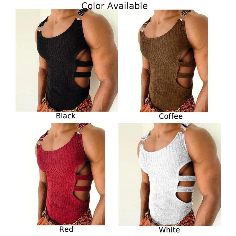 Tops Shirt Daily Holiday Sleeveless Slight Stretch Solid Color 1pcs O Neck Vest Polyester Male Men Brand New Comfy