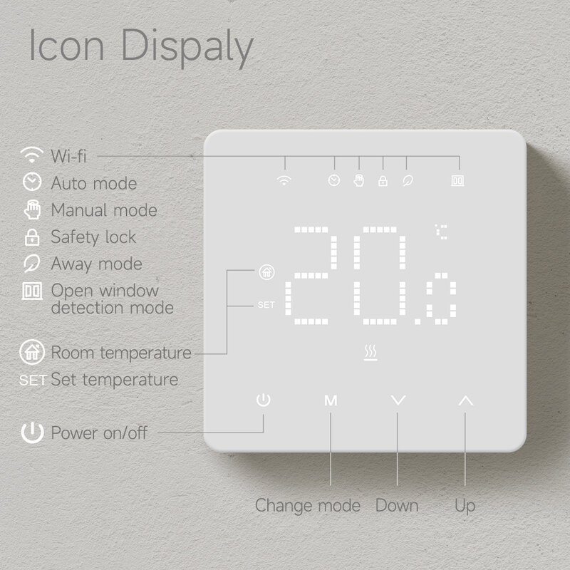 Beok Smart Life Wifi Verwarming Thermostaat 220V Voor Gasketel Undrefloer Verwarming Temperatuurregelaar Met Alice Google Home