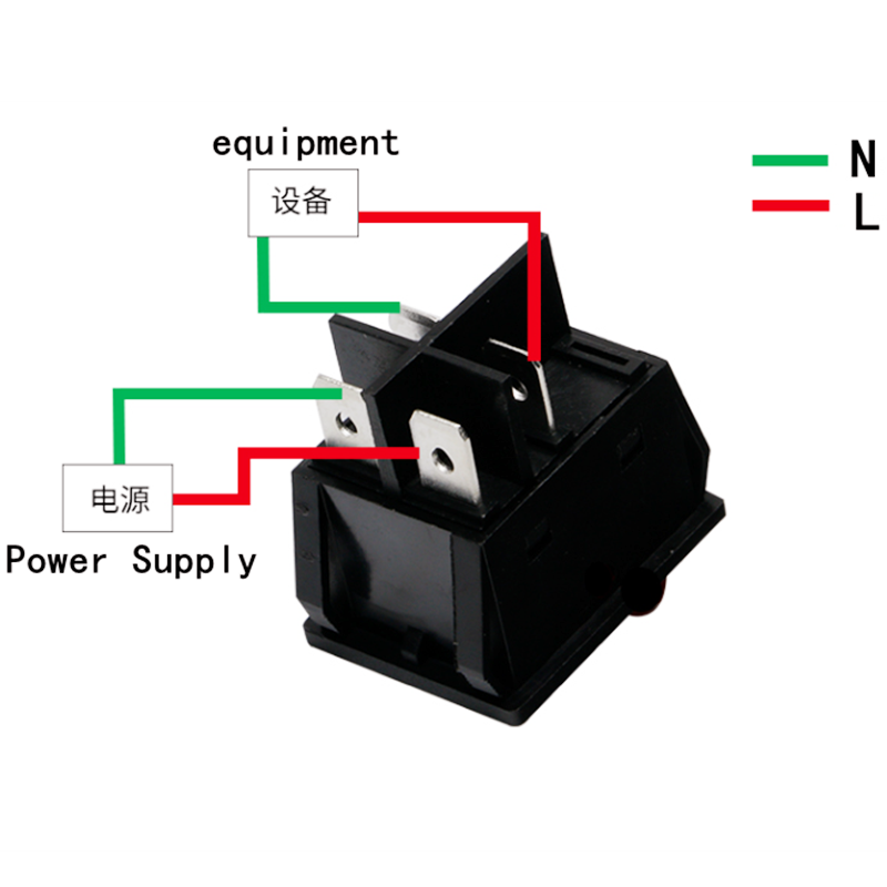 Interruptor de botón de encendido basculante, punto de plata esterlina KCD4, 1 piezas, 30/40A, 250V CA, alta corriente, encendido/apagado, especial para máquina de blindaje