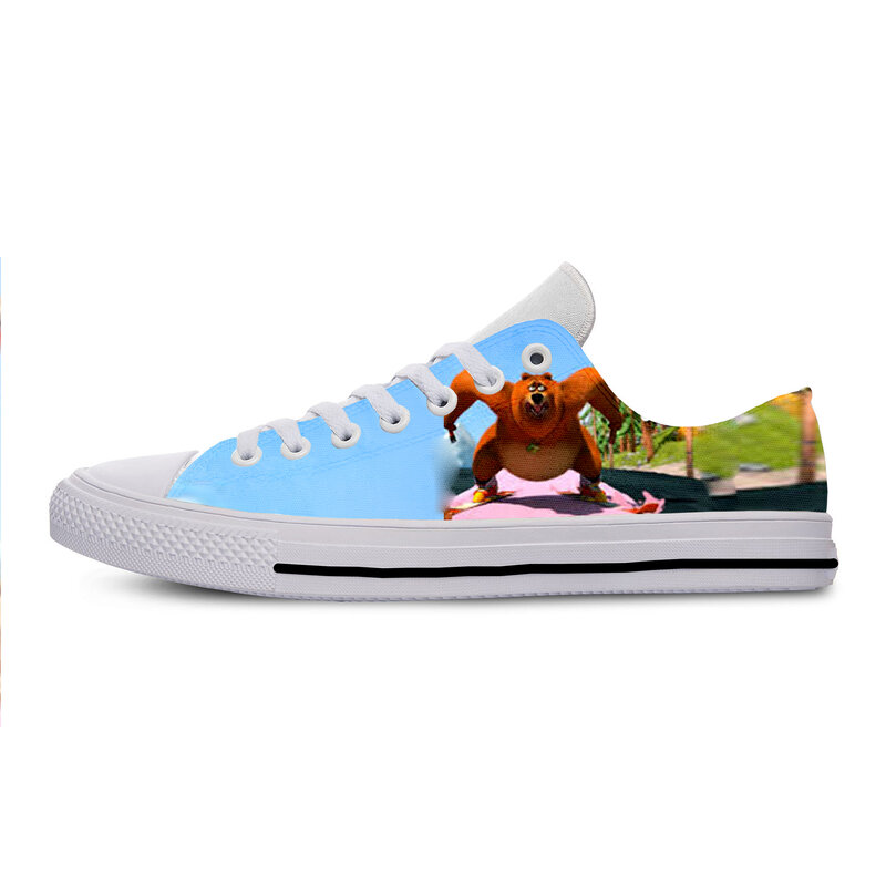 Hot Cool Fashion New Summer Sneakers Handiness New Casual Shoes Cartoon Men Women Grizzy and The Lemmings Low Top Board Shoes