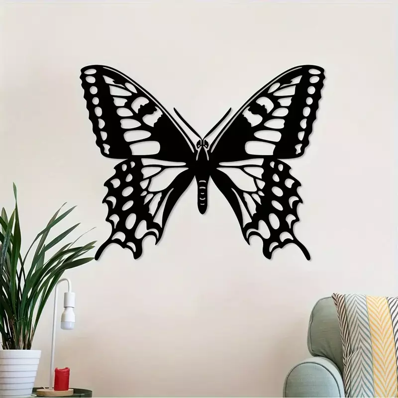 Artigianato creativo in ferro a farfalla, decorazione per interni, ottimo per la camera da letto del soggiorno, decorazione della parete all'aperto