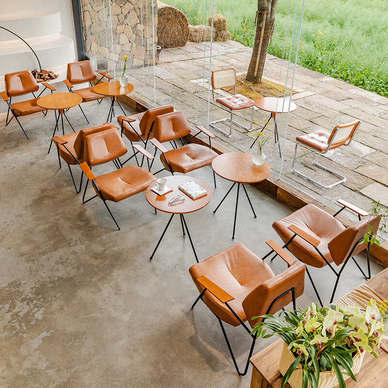 커피숍 소파 디저트 밀크티 숍 테이블 및 의자 콤비네이션 북 바, 레스토랑 비즈니스 접대 협의