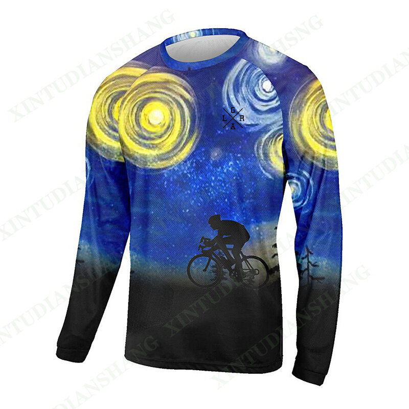 Мужская свободная футболка для езды на мотоцикле, свободная футболка для езды на горном велосипеде, рубашка для езды на мотоцикле и горном велосипеде, 2023