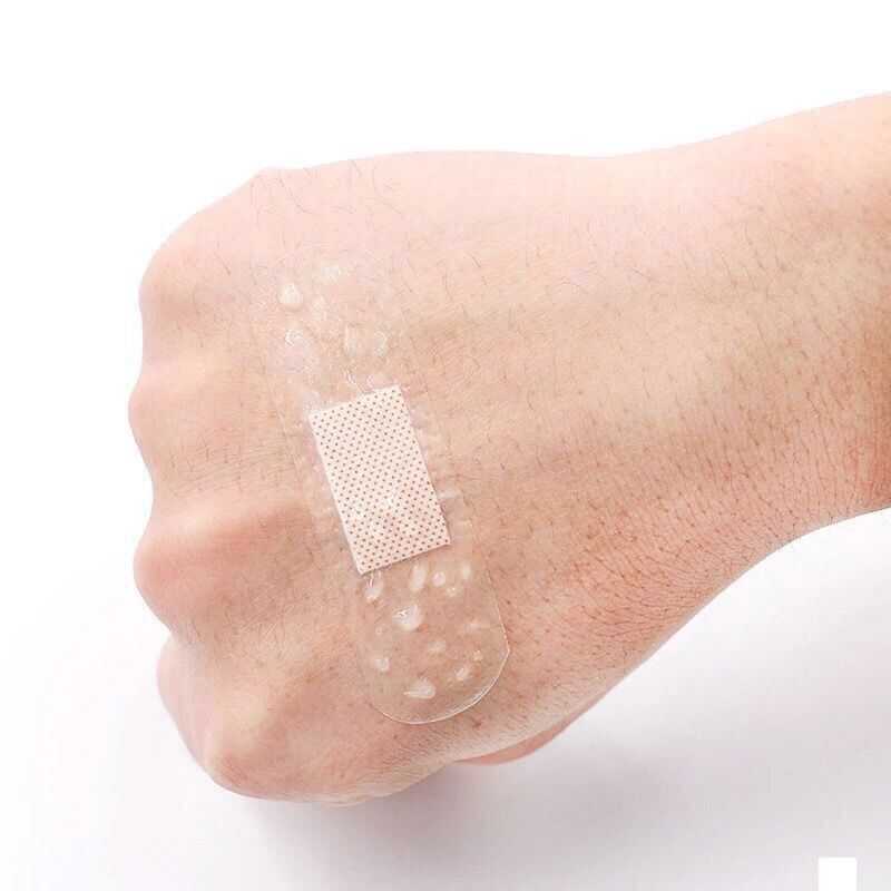 100Pcs/Pack First Aid Kit Transparent Wound Adhesive Plaster Medical Anti-Bacteria Band Bandages Sticker Home Travel