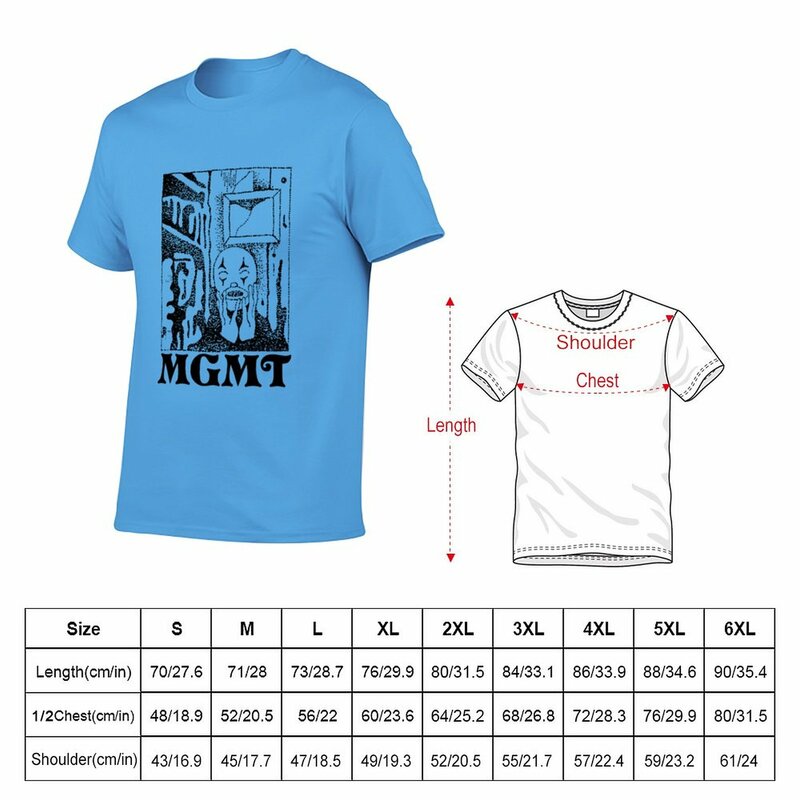 Mgmt T-Shirt ästhetische Kleidung Grafiken T-Shirts ästhetische Kleidung Slim Fit T-Shirts für Männer