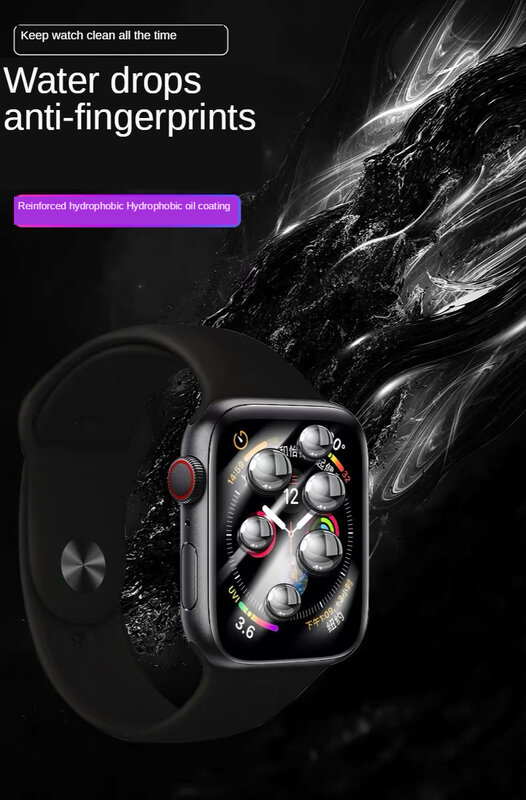 Apple Watch 시리즈 7 6 5 4 SE 용 3D 풀 커버 프로텍터 iWatch123 38MM 40MM 42MM 41MM 44MM 45MM, 애완 동물 소프트 유리 액세서리