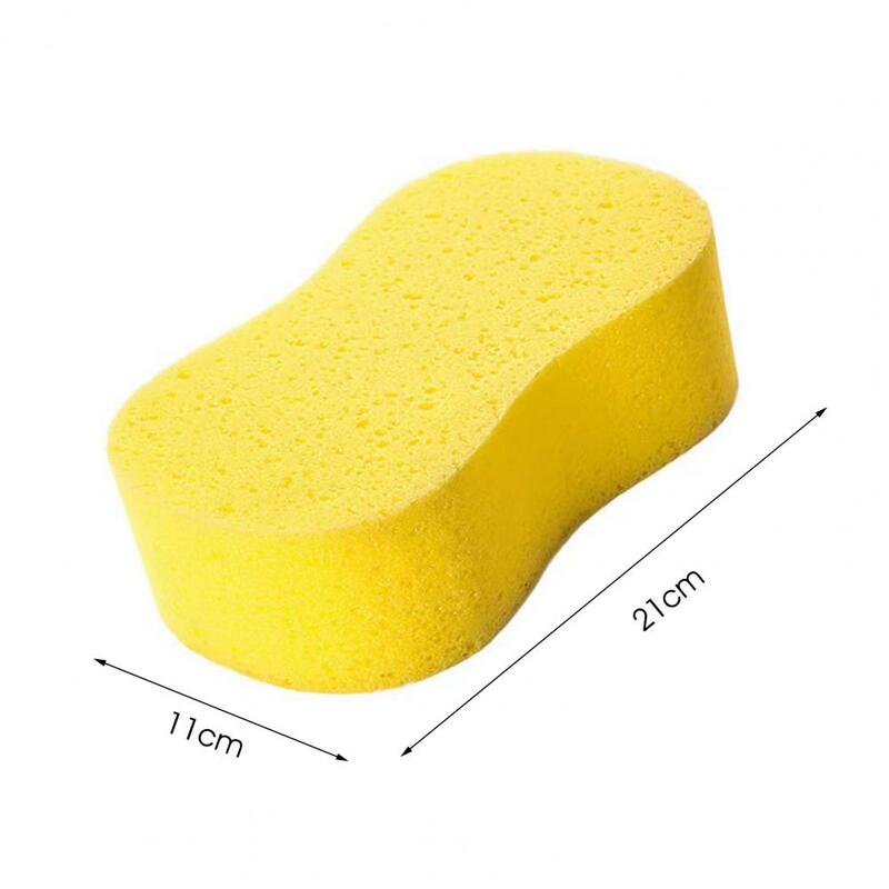 Esponja de encerado para coche, herramienta de mano de secado rápido, Simple, de alta densidad, color amarillo