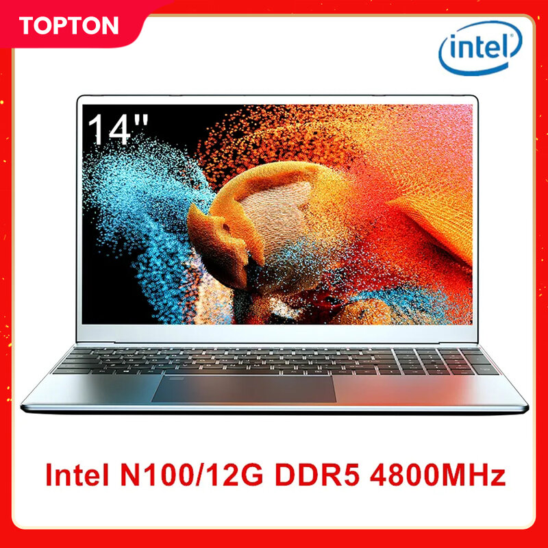 14 Inch Gaming Laptop Computer 12e Gen Intel Alder Lake N100 12G Ddr5 4800Mhz 256Gb/512Gb Ssd Windows 11 Ultra Notebook Pc Wifi