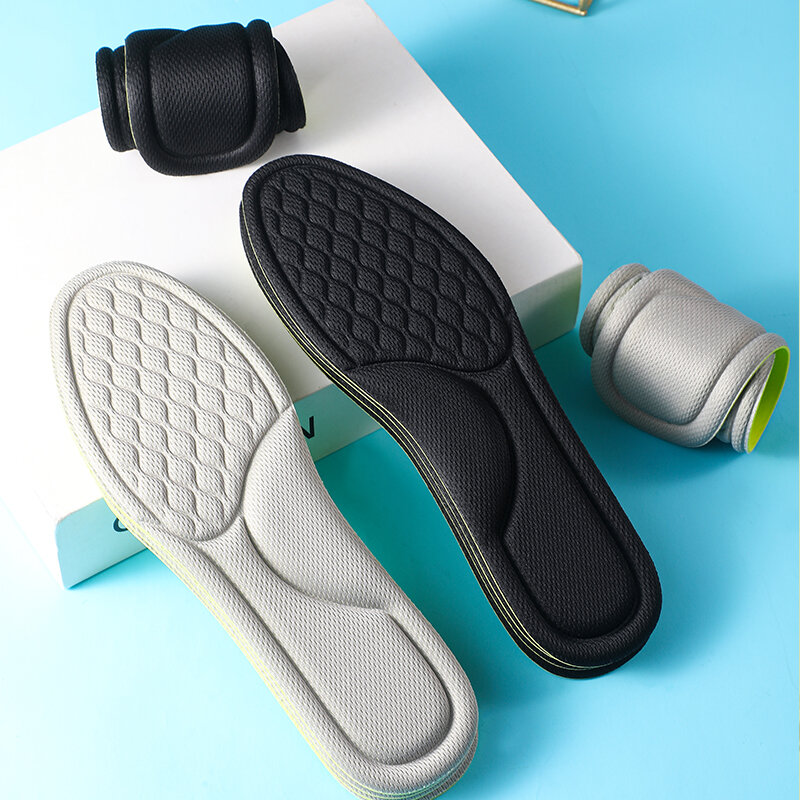 1 pasang deodoran sol dalam olahraga pijat menyerap keringat sol busa memori lembut untuk sepatu pria wanita kaki ortopedi sol sepatu lari