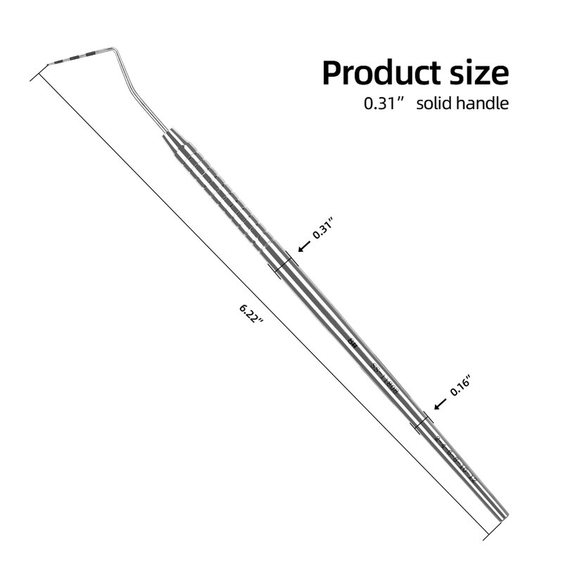 AZDENT 1PC Dental Graduated Periodontal Probe 304 stainless steel Dentist Instrument Endodontic Equipment Probe 16cm with Scale