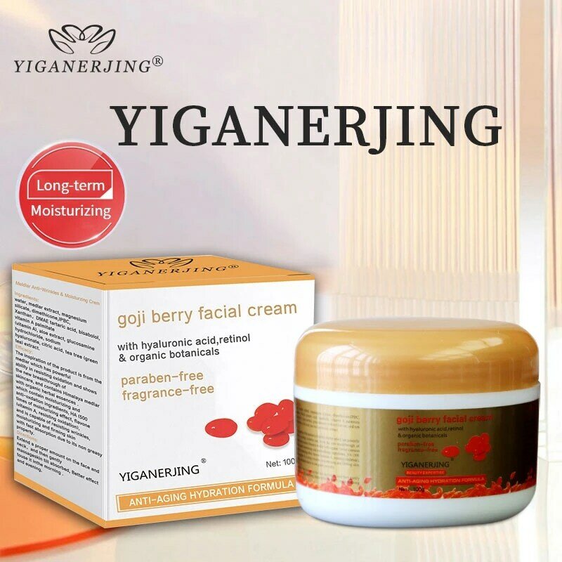 YIGANERJING-Wolfberry creme facial, ervas, creme facial, rejuvenescer, clareamento da pele, anti rugas, envelhecimento, hidratação, 2 pcs