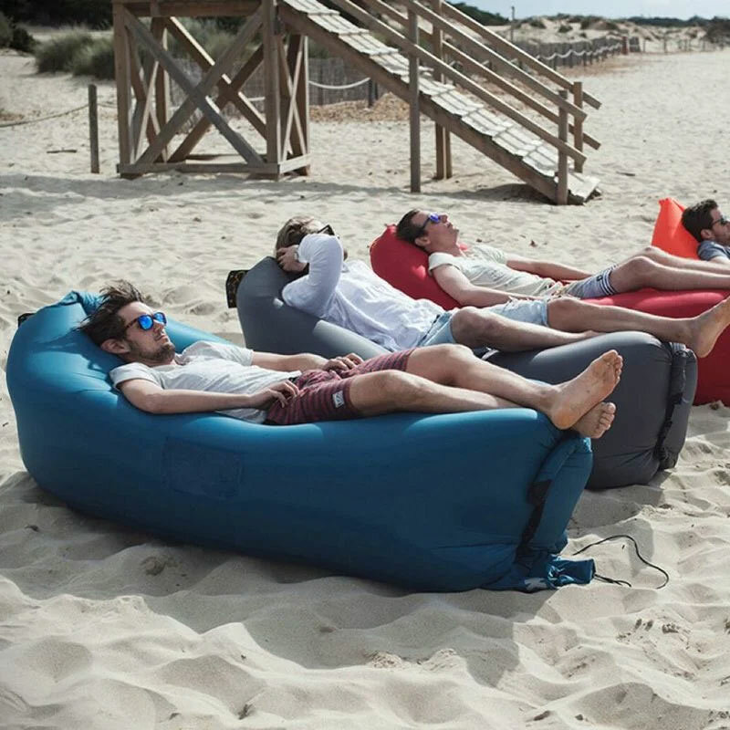 Chaise longue gonflable pliable à gonflage rapide pour la relaxation en plein air paresseux, canapé à air, meubles à couches, canapés simples, relaxation à la maison
