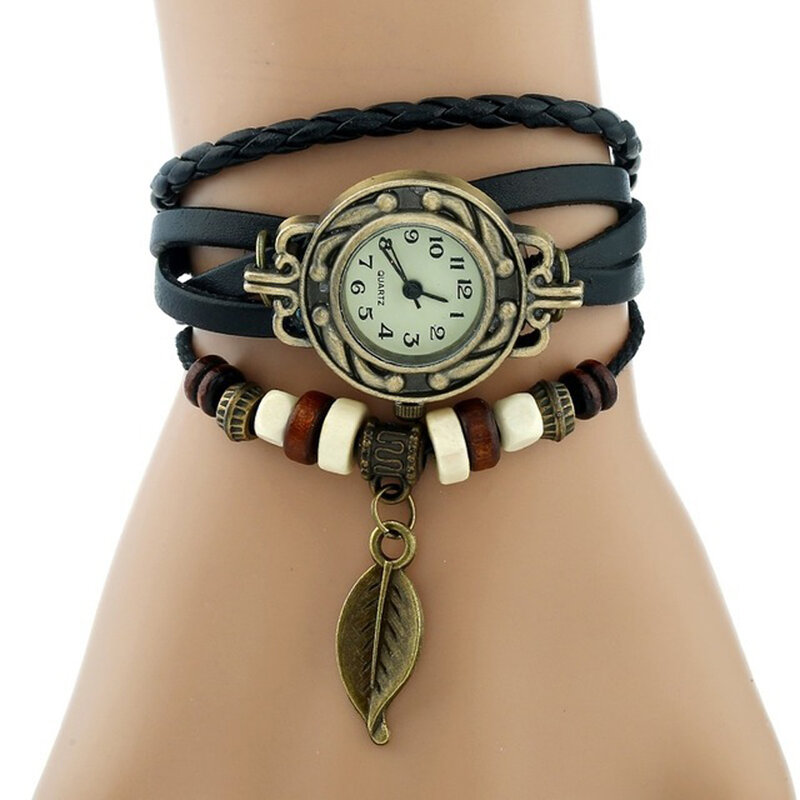 Elegante Mode Damen Kleid Uhren Vintage Armbanduhren für Frauen Leatcher Band Kleine Zifferblatt Weibliche Quarzuhr Montre Femme