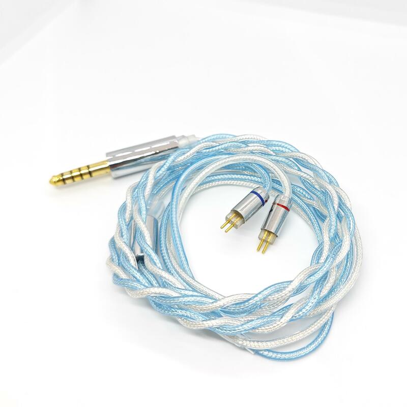 0.78 2PIN Cable LIZT 2 Core Earphones Silver Plated Upgrade OCC 4.4mm Balance 2.5 3.5