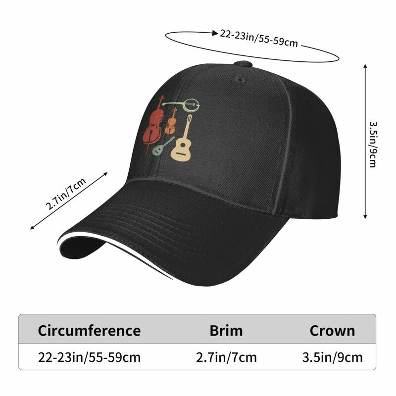 New Bluegrass Instruments for Folk Bluegrass Country Music Fans Baseball Cap Ball Cap Anime Golf Hat Men Women's