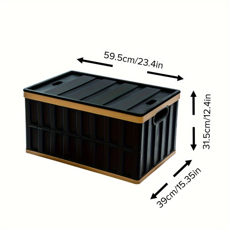 Boîtes de rangement étanches extra larges de 67 pintes, 4 pièces, caisses en plastique pliables avec veds pour organisation polyvalente