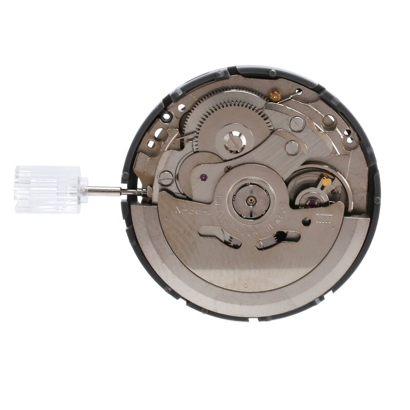 Movimiento mecánico automático NH36/NH36A, 24 joyas, corona de rueda de datos blanca en 3,0, reemplazos de mecanismo de reloj
