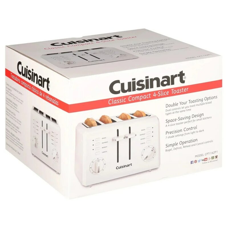 Cuisinart-4スライスのコンパクトなプラスチック製トースター